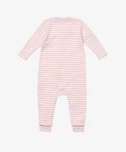 Ziggy Zip Romper in Dusty Rose Mini Stripe