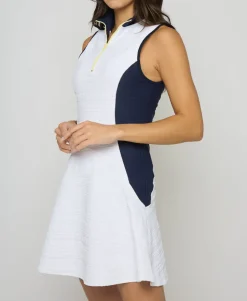 Zip Front Dress in Navy