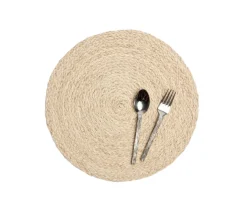 Zoey Mixed Taupe Round Placemats