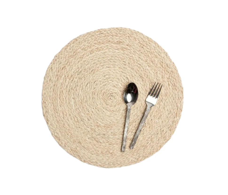 Zoey Mixed Taupe Round Placemats